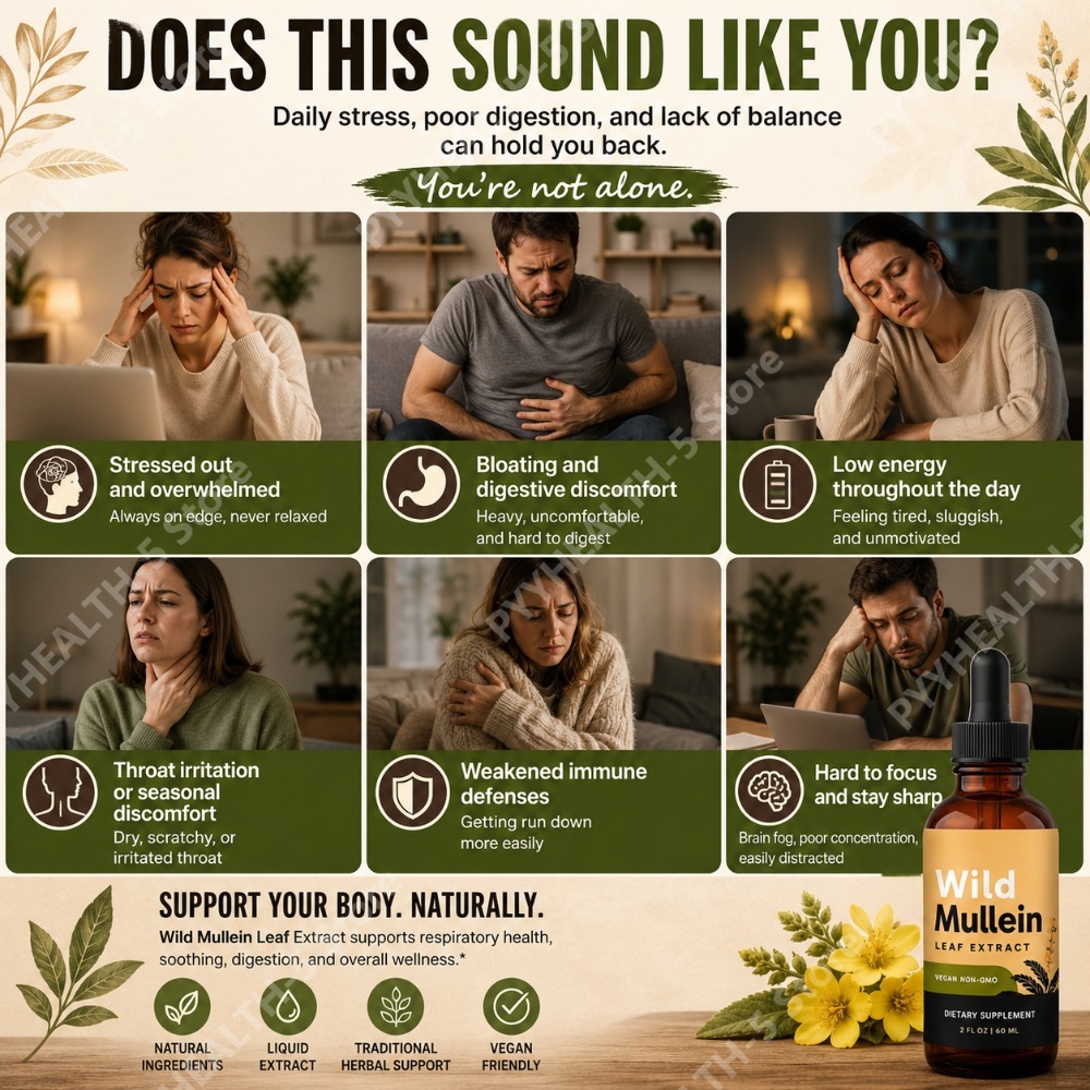 Wild Mullein Leaf Drops with G - Herbal Supplement ulasan dan harga