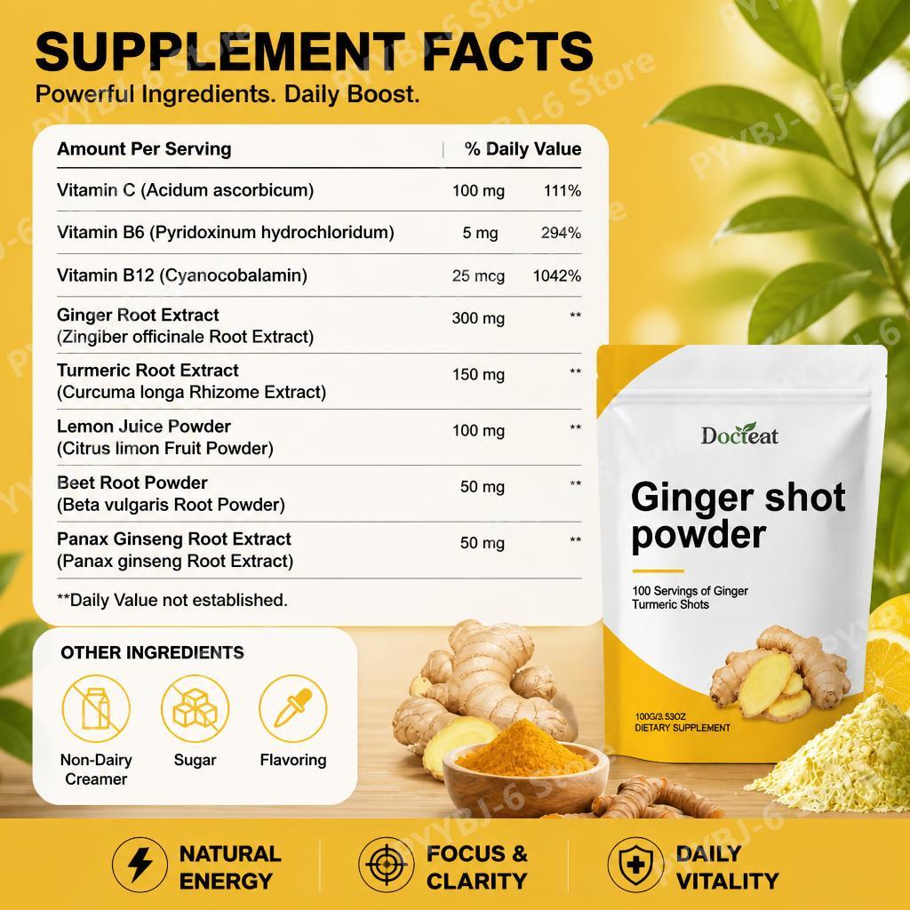 Docteat Ginger Shot Powder Vit - Ginger Tea ulasan dan harga