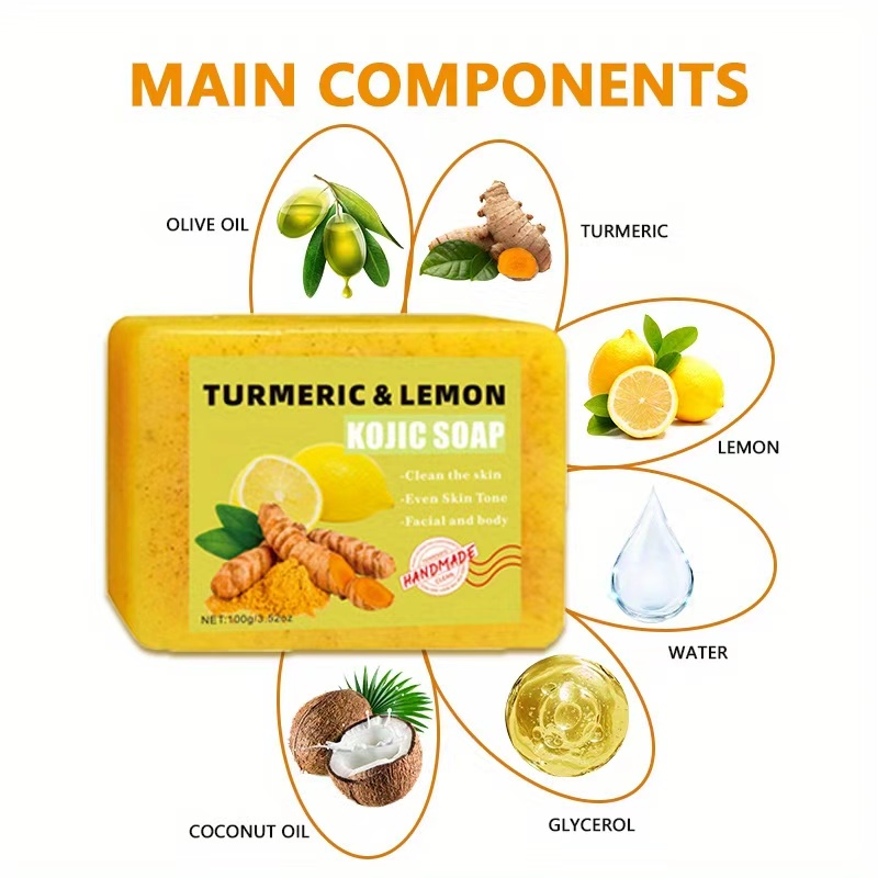 2PCS Turmeric Citric Acid Soap - Turmeric ulasan dan harga